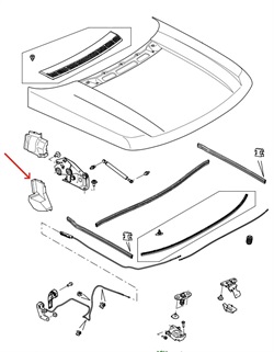 Land Rover lydisolering til kølerhjelmen til Range Rover L322 (2003-2012) - Højre side