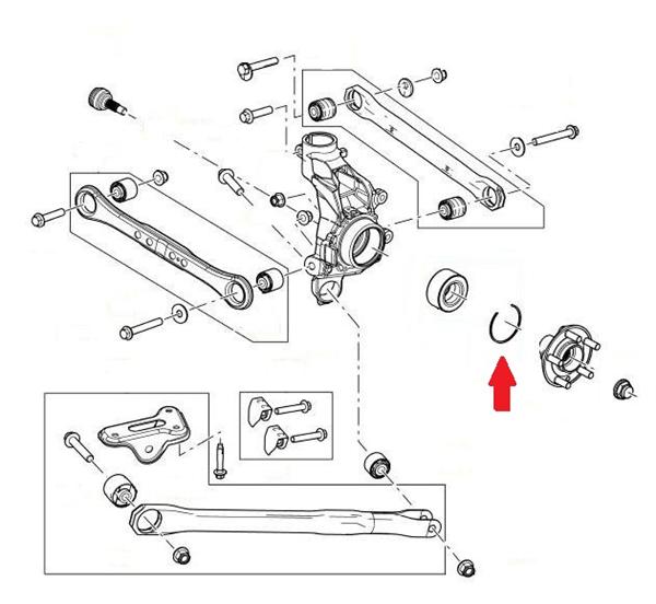 Land Rover hjulleje låsering for Freelander 2 modellen