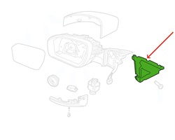 Land Rover sidespejl skum isolering - Venstre side til Range Rover Sport L494 (2014 og frem)