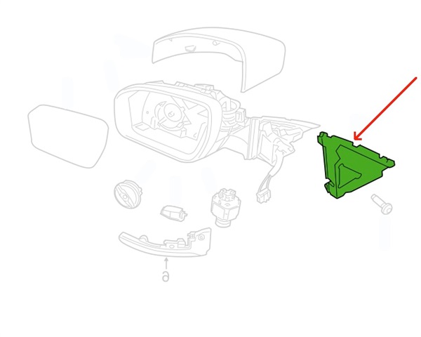 Land Rover sidespejl skum isolering - Venstre side til Range Rover Sport L494 (2014 og frem)