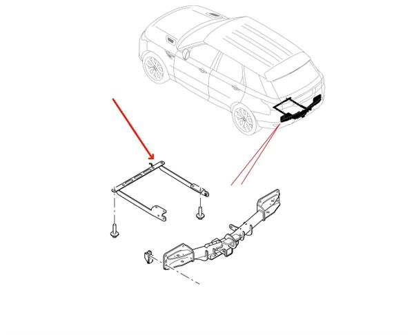 Land Rover anhængertræk montage beslag for Range Rover Sport 2014 og frem