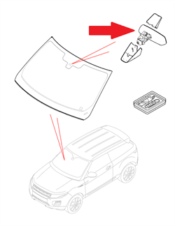 Land Rover bakspejl for Range Rover Evoque fra 2014 og frem - med auto dæmpning samt high beam assist og auto dip