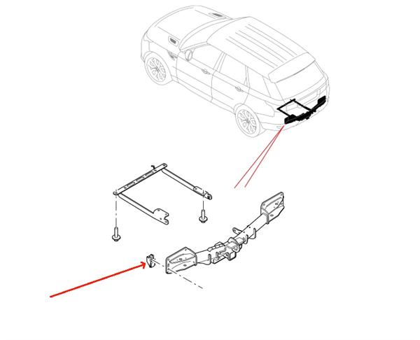 Land Rover anhængertræk montage beslag for Range Rover Sport 2014 og frem