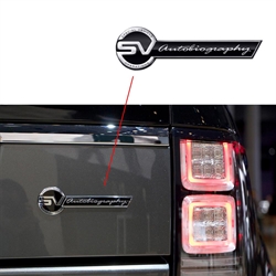 Land Rover "SVO AUTOBIOGRAPHY" skilt for Range Rover modellerne