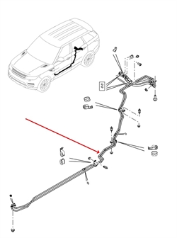 Land Rover ACE rør til Range Rover Sport fra 2014-2018 & Range Rover L405 fra 2013-2018 - bagerste