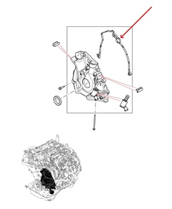 Land Rover oliepumpe pakning for 3,0 TDV6 i Discovery 3 & 4, Range Rover Sport & Range Rover - Generation 2 motorer