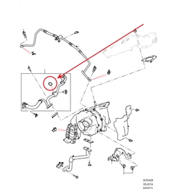 Land Rover turbolader olie rørs pakning for 3,0 TDV6 motorerne