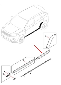 Land Rover bagdør panel til New Range Rover Evoque - Venstre bagdør