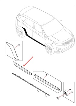 Land Rover bagdør panel til New Range Rover Evoque - Højre bagdør