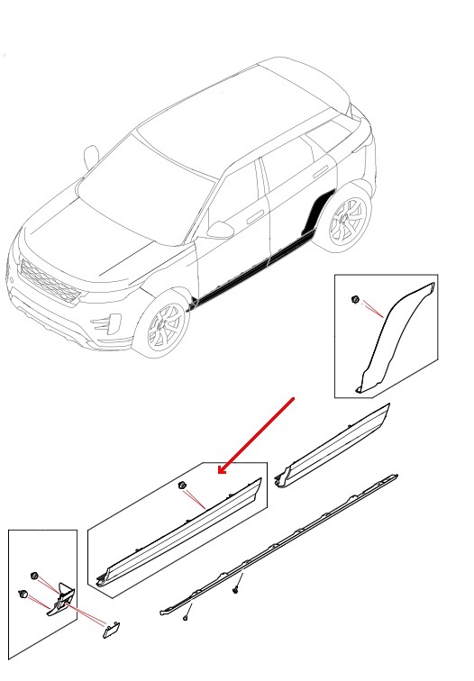 Land Rover fordør panel til New Range Rover Evoque - Venstre fordør