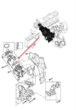 Land Rover EGR køler til 2,0 Ingenium Diesel AJ200 motorerne - Højtryks EGR køler