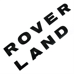 Land Rover "LAND ROVER" logo til kølerhjelmen på Defender modellerne - Blank sort