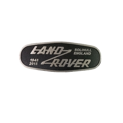 Land Rover skilt - Støbt aluminiums badge - Heritage Badge - Bagerste Land Rover Skilt