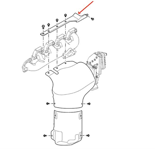 Land Rover Defender PUMA 2,2 & 2,4 TD4 montage beslag for turbolader varmeskjold