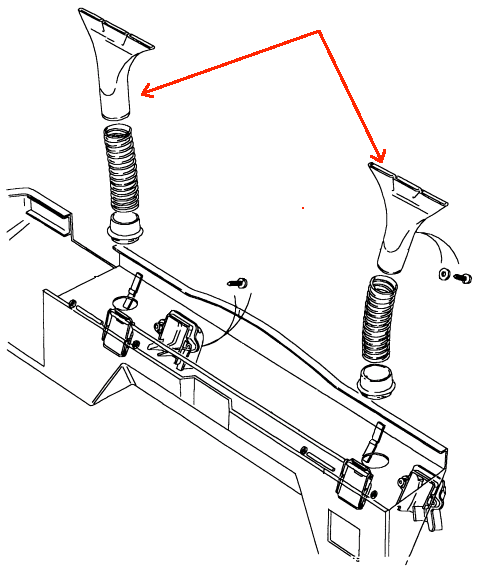 Land Rover Defender forrude ventilations dyse - MRC9668