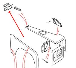 Land Rover Defender forskærm montage beslag - Højre side