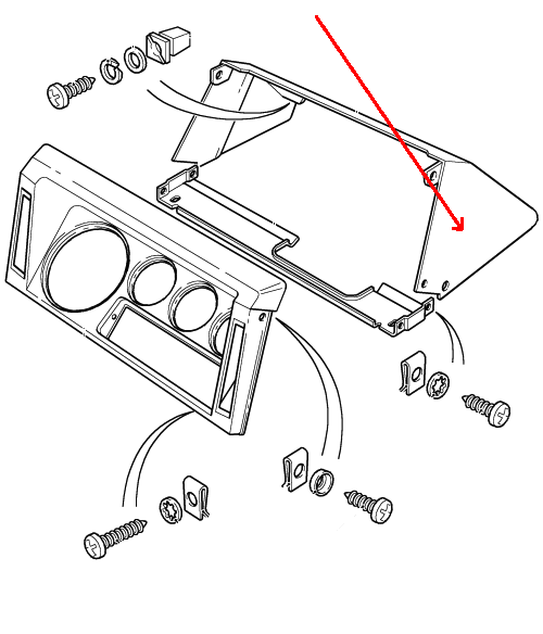 Land Rover Defender instrumentbord - Bagkasse - MTC2808