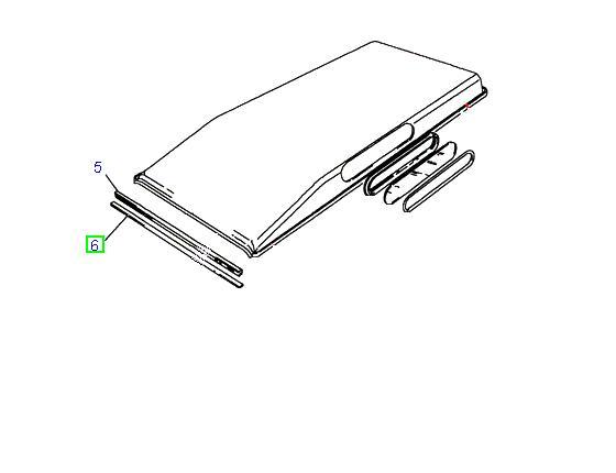 Land Rover tætningsliste for Defender taget - LR055344