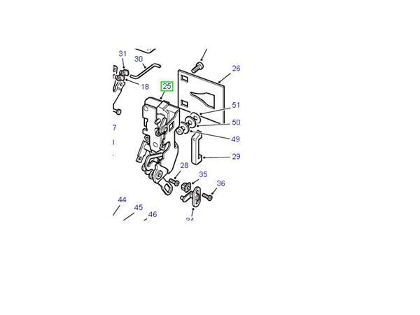 Land Rover Discovery 1 dørlås til bagdøren