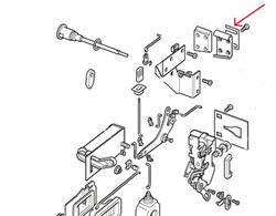 Land Rover mellemlægsplade for låse beslag for Discovery 1 bagdøren