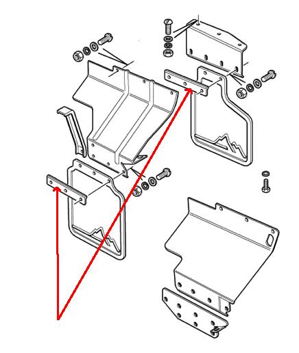 Land Rover stænklap montage beslag for Range Rover Classic & Discovery 1