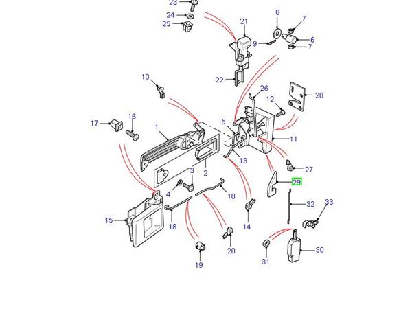 Land Rover Defender dørlås skum pakning MXC8224