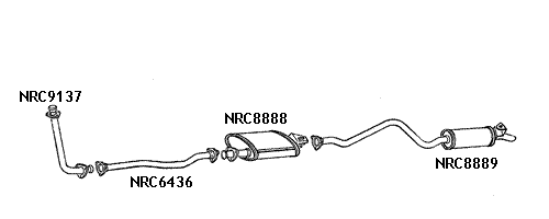 Land Rover udstødningrør NRC8888