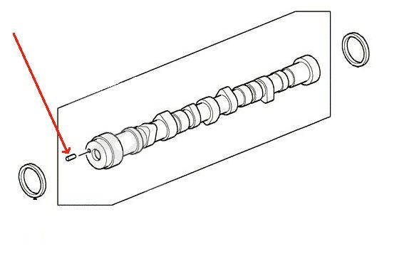 Land Rover knastaksel stift for Freelander 2,0 TDCi knastakslen