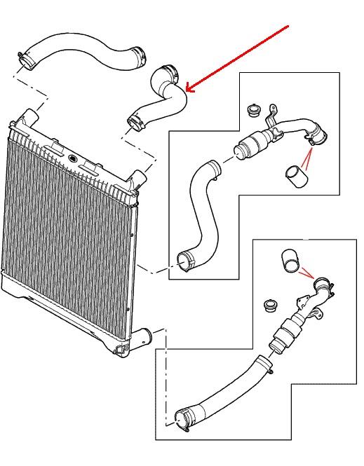 Range Rover TDV8 intercoolerslange PNH500500