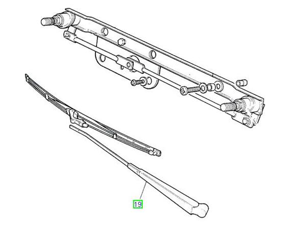 Land Rover forreste viskerarm for Range Rover Classic - frem til 1989