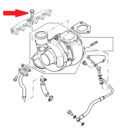 Land Rover bolt til montering af turbo på manifold for Range Rover TD6