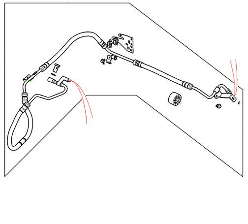 Land Rover Freelander 1 servo trykslange for 1,8 Benzin