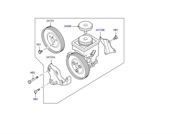 Land Rover servo pumpe for Range Rover TD6 GCAT (2002 og frem)