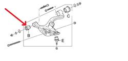 Land Rover bærearms bøsning til forreste nederste bærearm på Discovery 3 & 4 - forreste