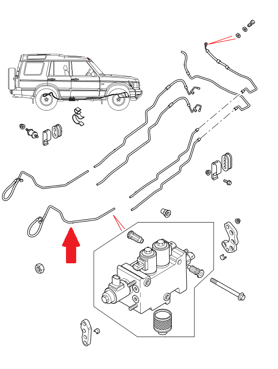 Land Rover Discovery 2 ACE rør Varenummer RQB000400 fra