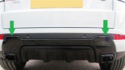 Land Rover kofanger panel til dobbelt udstødning til Range Rover Evoque Dynamic - Højre og venstre sæt - Blank sort