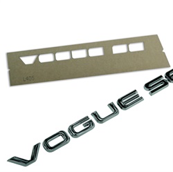 Land Rover "VOGUE SE" skilt til Range Rover L405 - Sort med blank kant