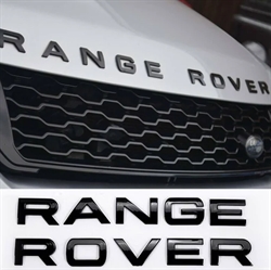Land Rover "RANGE ROVER" logo sæt - Blank sort