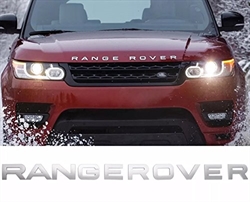 Land Rover "RANGE ROVER" logo sæt - Atlas Silver