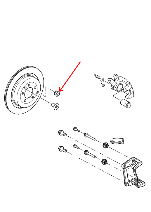 Land Rover bremseskive blændprop til bagerste bremseskiver for håndbremse justerings hullet