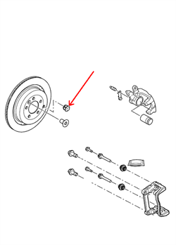 Land Rover bremseskive blændprop til bagerste bremseskiver for håndbremse justerings hullet