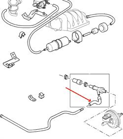 Land Rover vacuum slange for bremseforstærker på Range Rover 4,4 V8