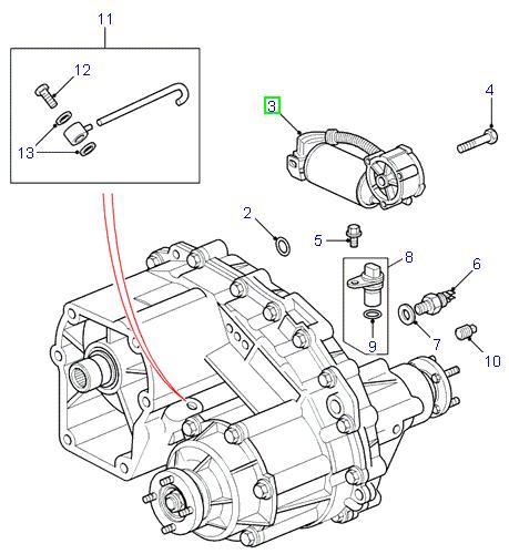 Land Rover servo motor for Range Rover P38 transfer gearkasse
