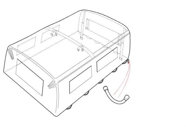 Land Rover elastik for Defender kalesche