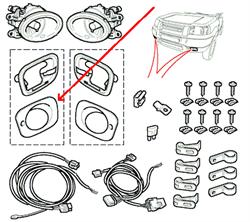 Land Rover lygtekrans for Freelander 1 forreste tågelygte - Højre side