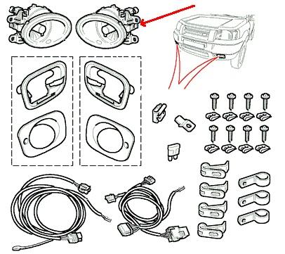 Land Rover Freelander 1 forreste tågelygte - Venstre side