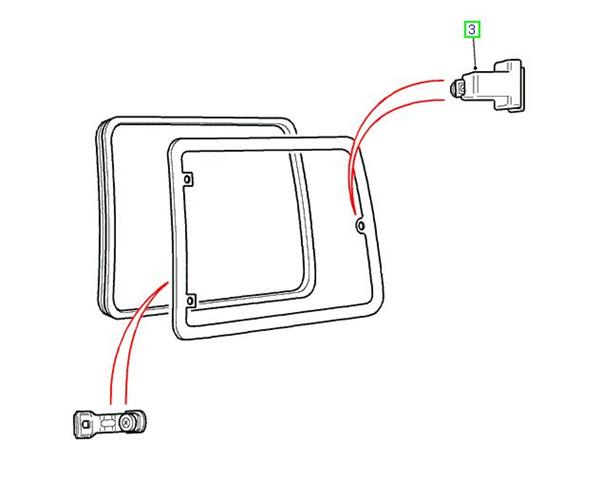 Land Rover bagrude vindues lås for Discovery 1 siderude 