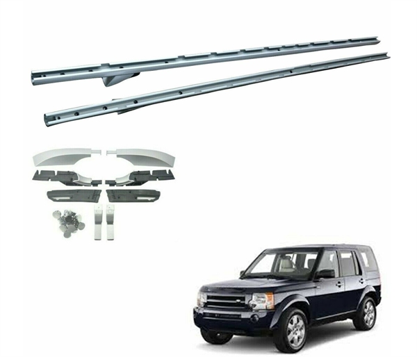 Land Rover roof rails for Discovery 3 og 4 - Lang model - Sølv