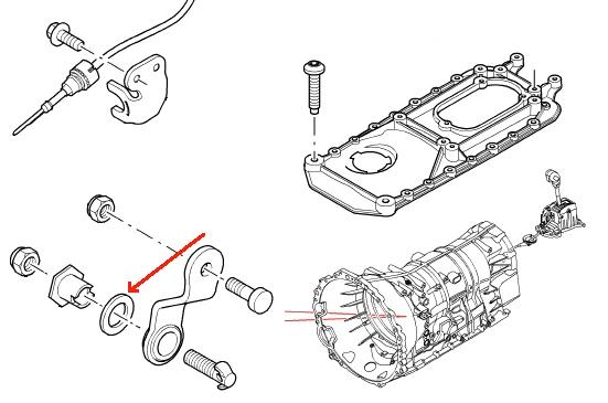 Land Rover automatgear skiftearm skive for ZF 6-trins automatgearkassen - TYF000050