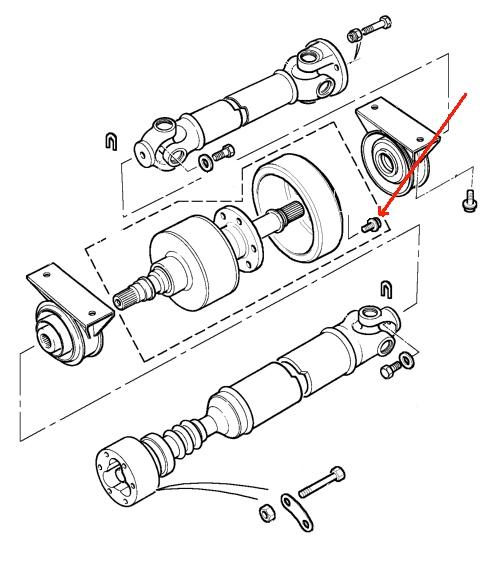 Land Rover Freelander 1 montage bolt for vibrations dæmper på viskose kobling